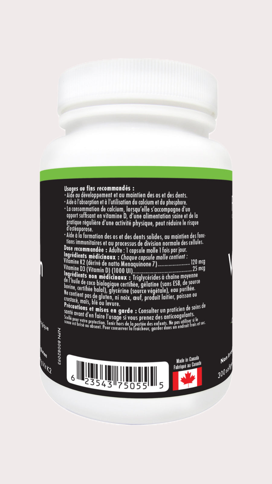 PurVitamin D3+K2 - 300 Softgels