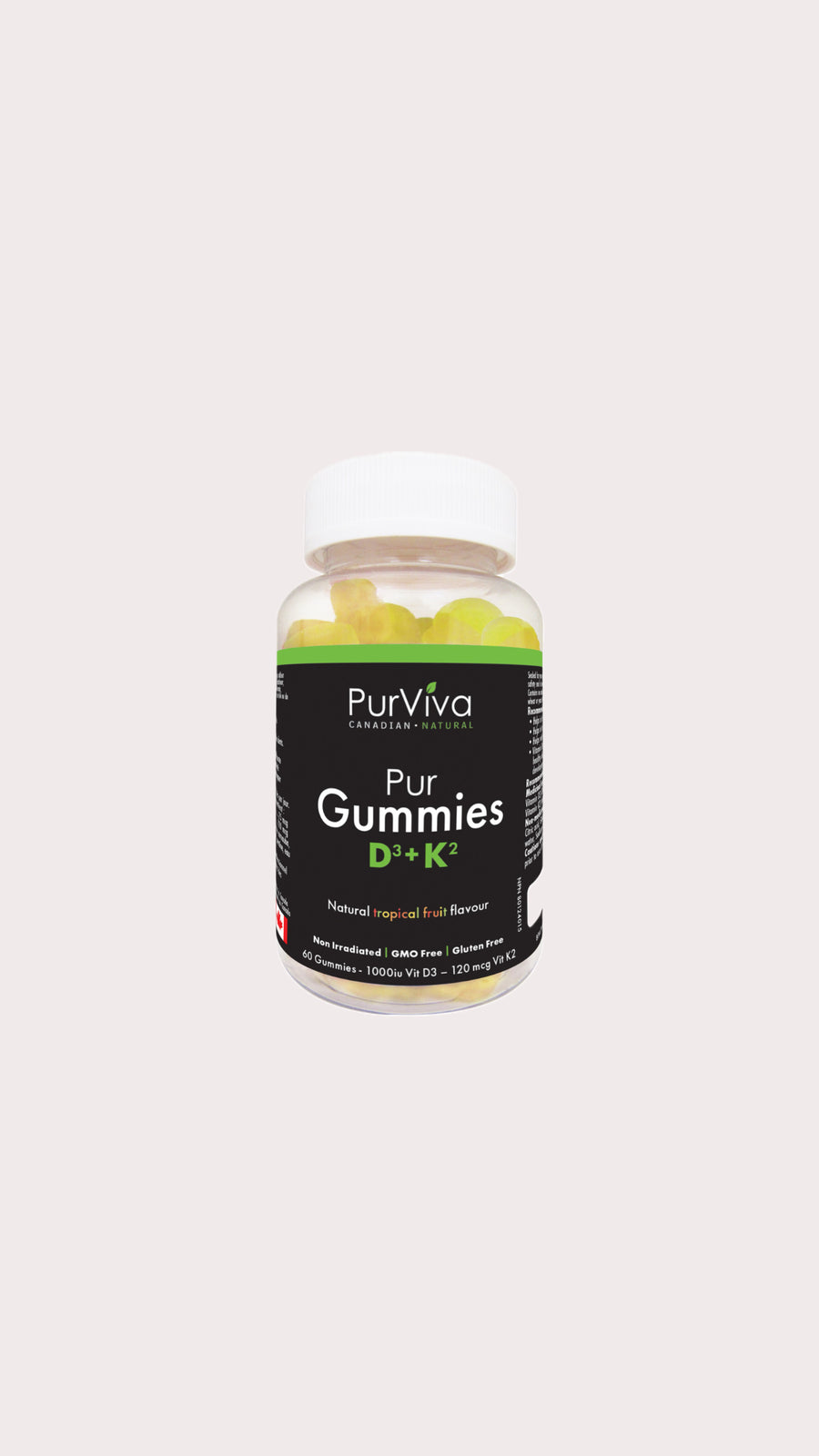 PurGummies D3+K2 (Natural tropical fruit flavour)